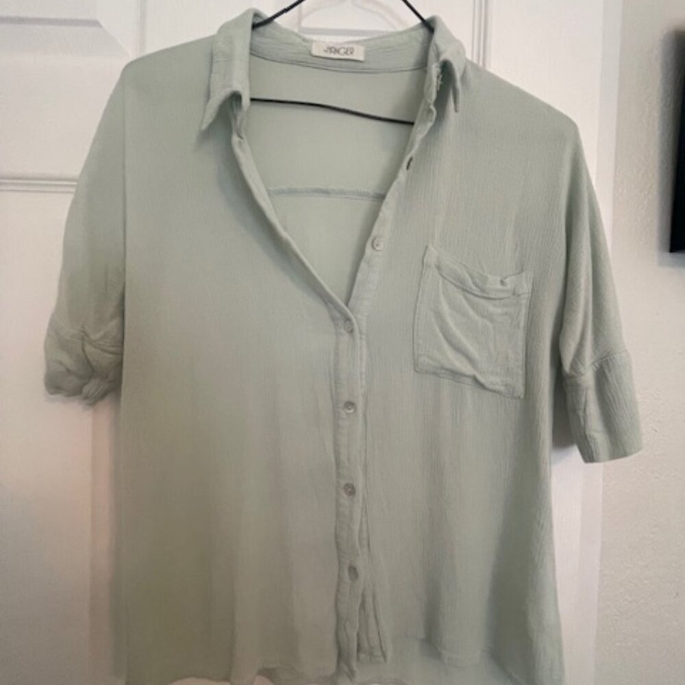 Mint green "The Hanger" blouse